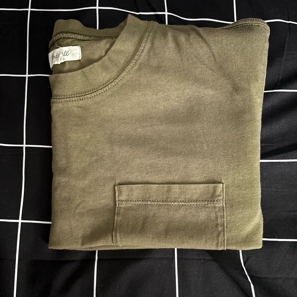 Madewell Olive Short Sleeve Tee Dress